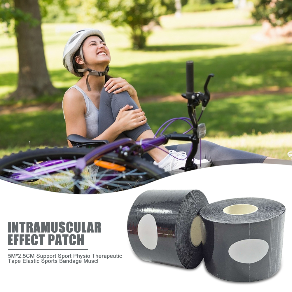 thumbnail image 5 of Cinta 1 Rollo Vendaje Deportes Fitness Elástico Adhesivo Etiqueta Engomada Del Músculo Negro, 5 of 6