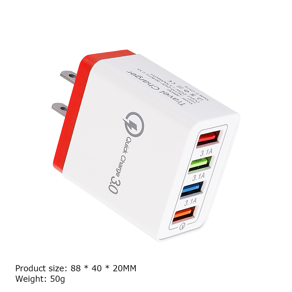 thumbnail image 2 of Cargador USB Inteligente Ehuebsd 3A Cargador de Teléfono de Viaje Adaptador de Enchufe de EE. UU., 2 of 7