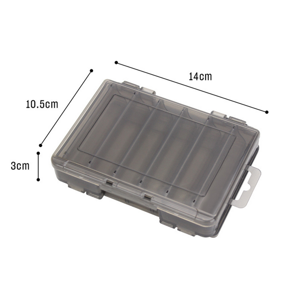 thumbnail image 2 of Caja de aparejos de pesca Doble cara 12 compartimentos Cebo Señuelo Gancho Negro Ehuebsd, 2 of 7