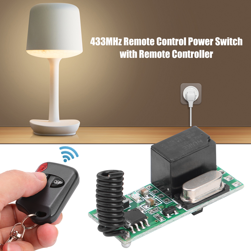 thumbnail image 5 of Control remoto de 433MHz con receptor de relé de 1CH DC3V-5V para puerta de garaje/lámpara, 5 of 9