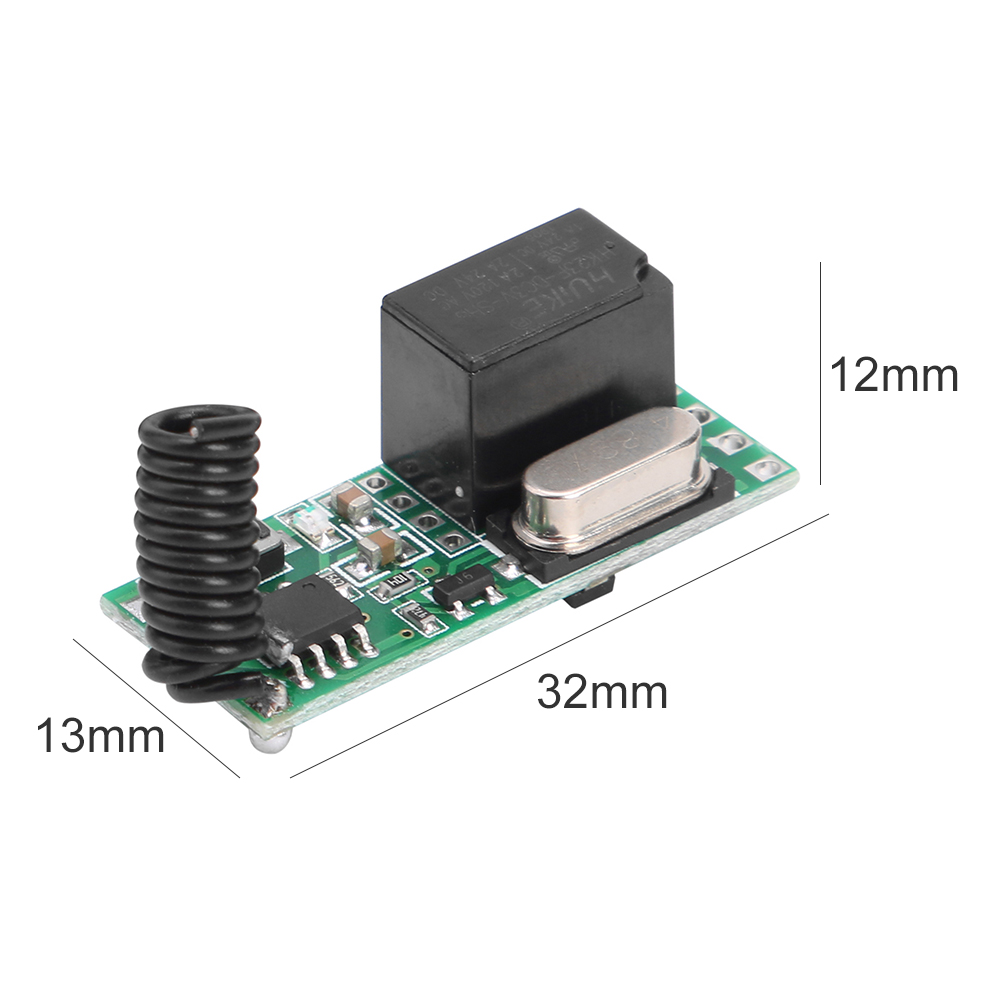 thumbnail image 2 of Control remoto de 433MHz con receptor de relé de 1CH DC3V-5V para puerta de garaje/lámpara, 2 of 9