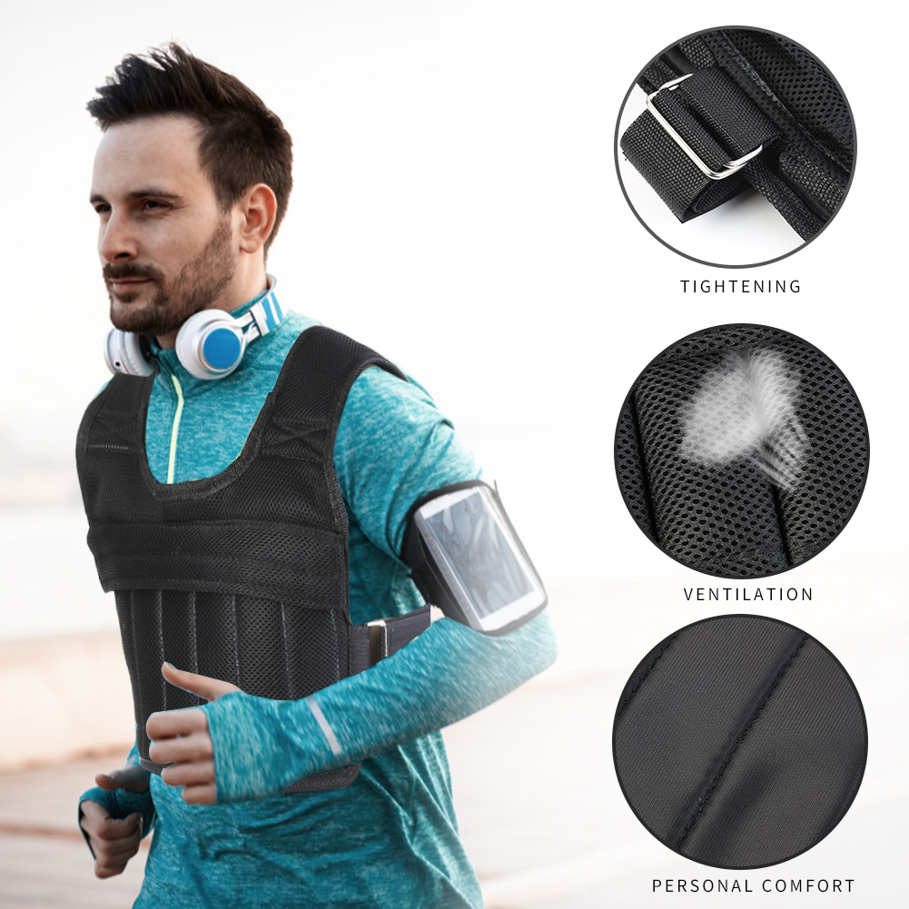 thumbnail image 3 of Chaleco con peso de 3/15/35 kg, chaleco con peso duradero, equipo de entrenamiento para hombres y mujeres, 3 of 8