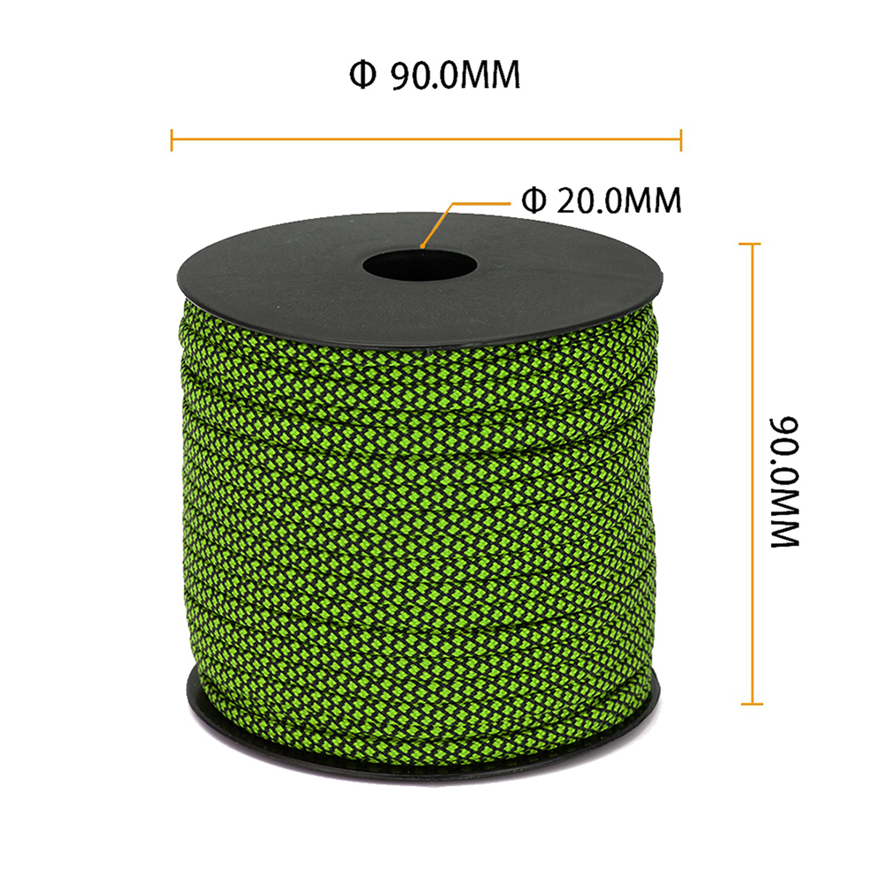 thumbnail image 2 of Paracord 164ft Cuerda de tienda de cuerda de paracaídas de 7 hebras para senderismo Camping Verde, 2 of 8