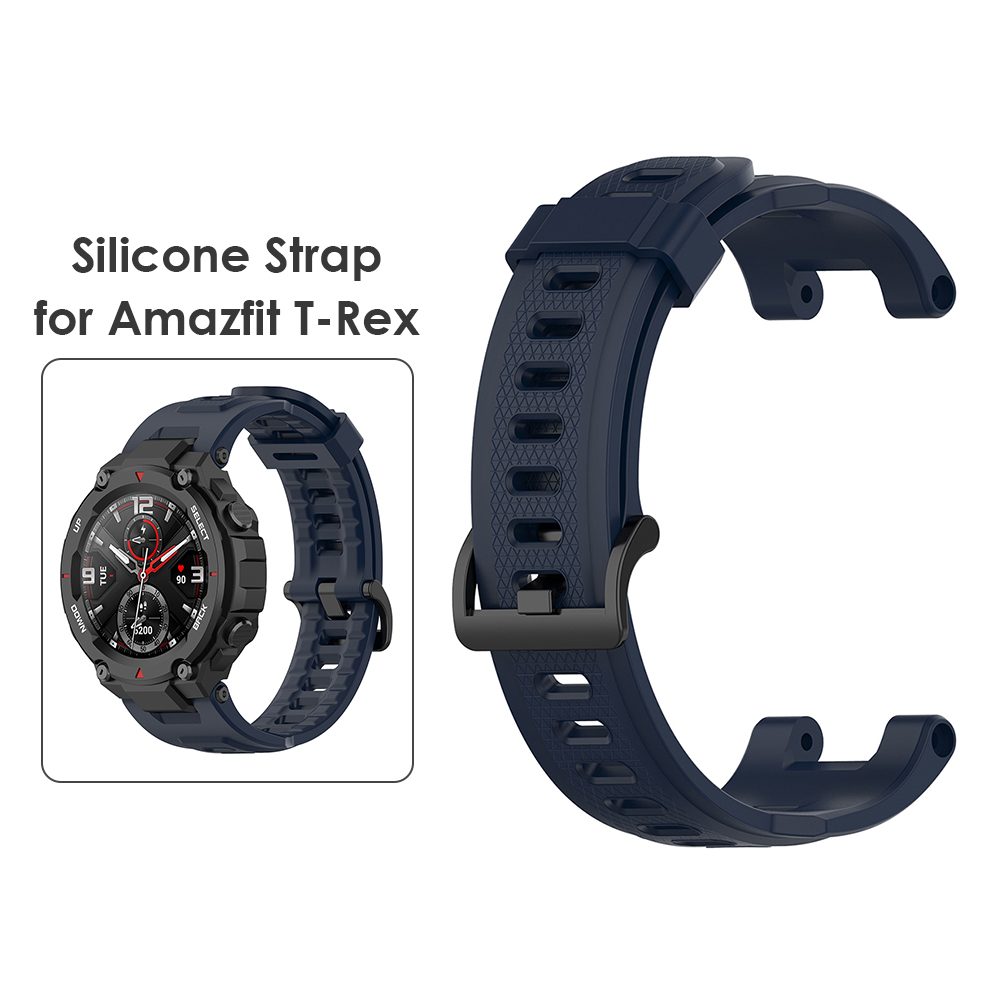 thumbnail image 4 of Herramientas de banda de silicona de repuesto con Amazfit T-Rex Smartwatch azul marino azul, 4 of 8
