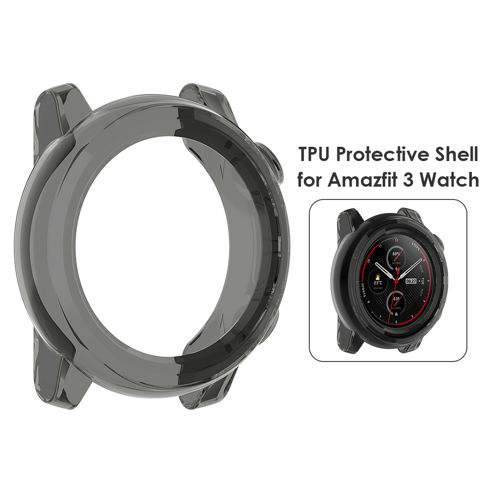thumbnail image 4 of Funda de TPU suave antisuciedad, Protector de carcasa a prueba de arañazos para Amazfit Stratos 3 A1928, marco, accesorios para reloj inteligente, 4 of 6