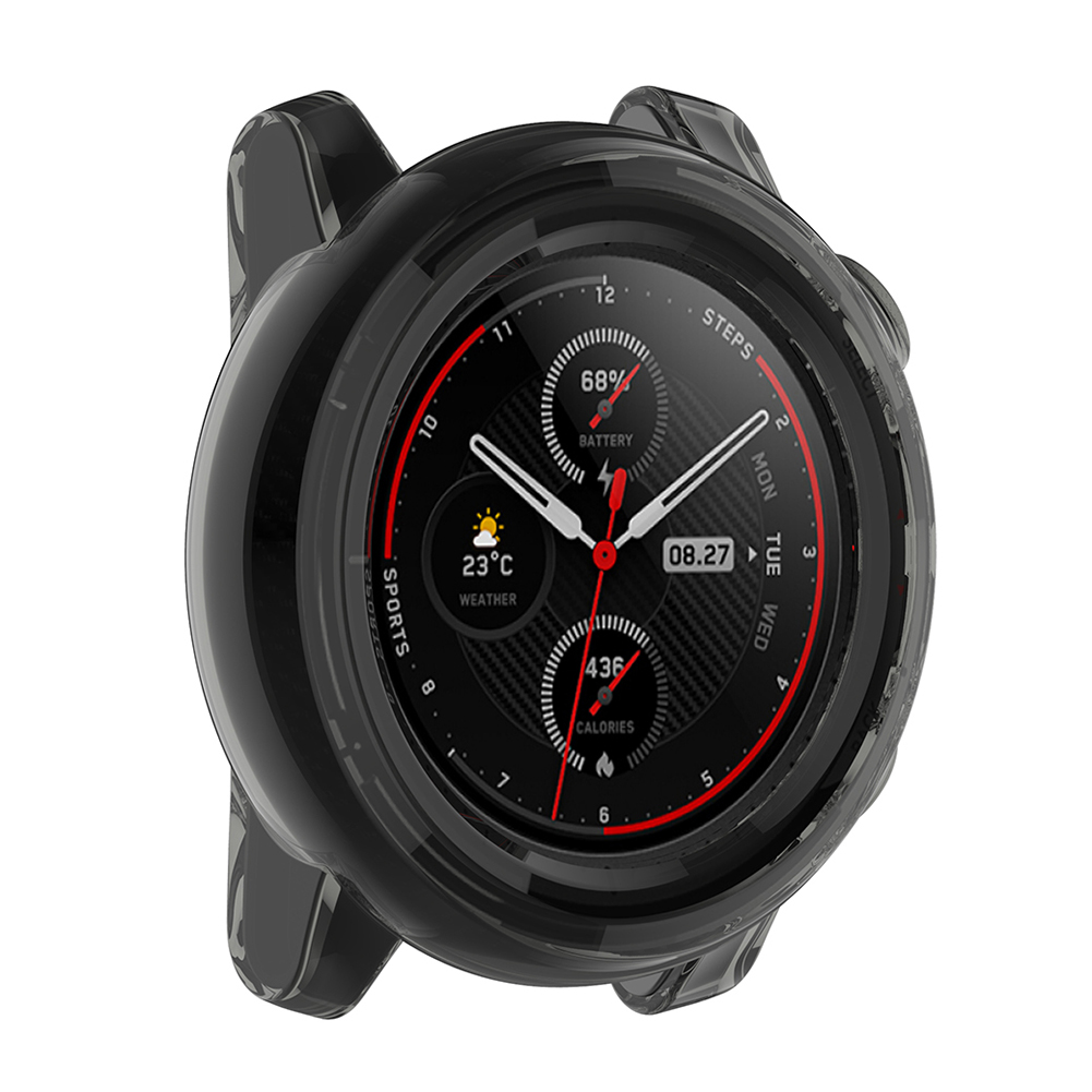 thumbnail image 1 of Funda de TPU suave antisuciedad, Protector de carcasa a prueba de arañazos para Amazfit Stratos 3 A1928, marco, accesorios para reloj inteligente, 1 of 6
