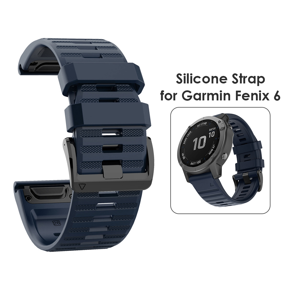 thumbnail image 4 of Correa Silicona para Fenix ​​6 5 Forerunner 935 Quatix 5 (Medianoche) Azul, 4 of 6