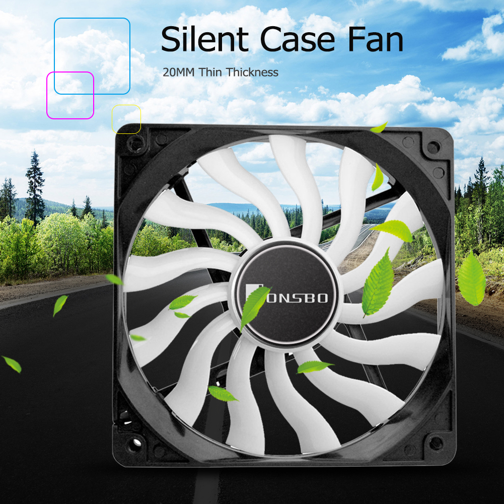 thumbnail image 4 of Ventilador con caja 120 mm Chasis silencioso CPU Enfriador 4 pines 3 pines 12020 PC, 4 of 8