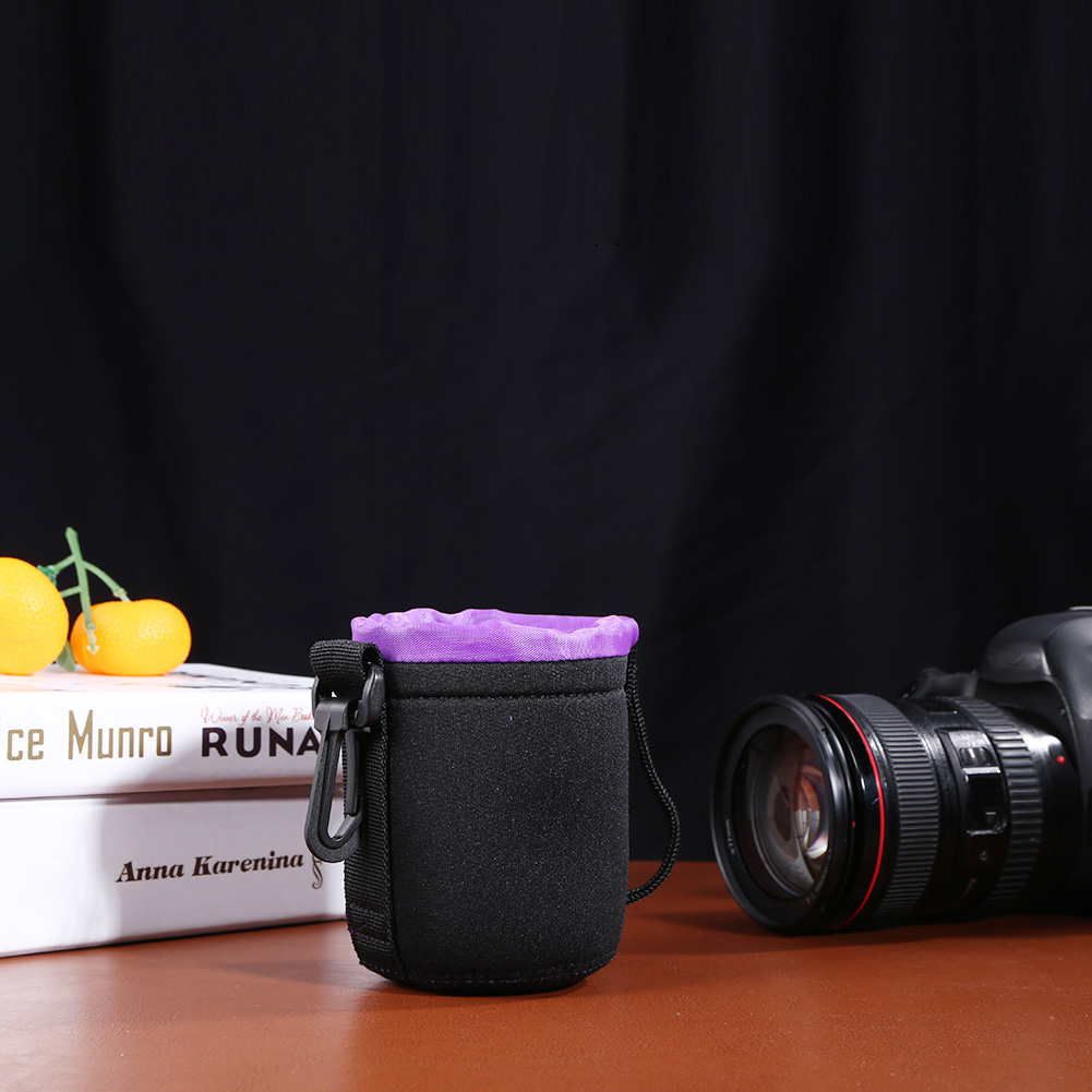 thumbnail image 1 of Bolsa impermeable para lente de cámara a prueba de golpes con cordón DSLR lente bolsa protectora suave, 1 of 6