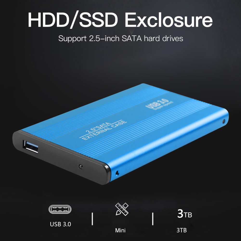 thumbnail image 4 of 3TB USB 3.0 5Gbps Disco duro Caja externa Aleación de aluminio 2.5 pulgadas SATA HDD, 4 of 9