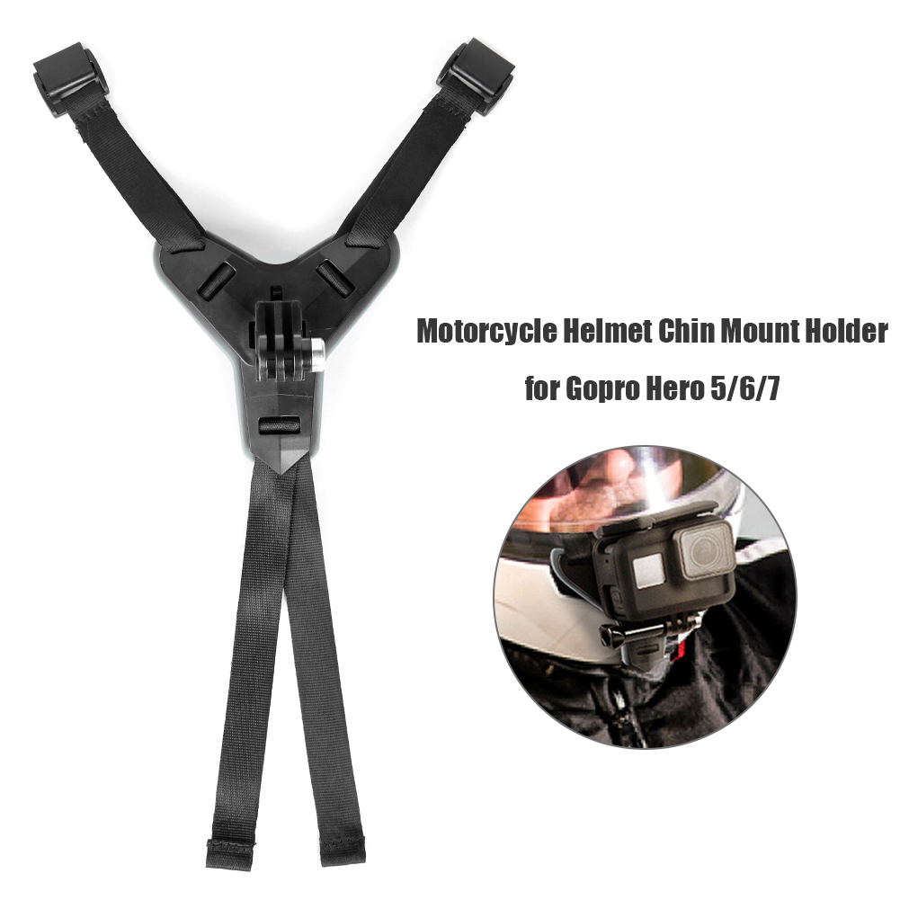 Casco portátil Chin Mount Casco de motocicleta a prueba de golpes Correa de barbilla para Xiaomi Yi
