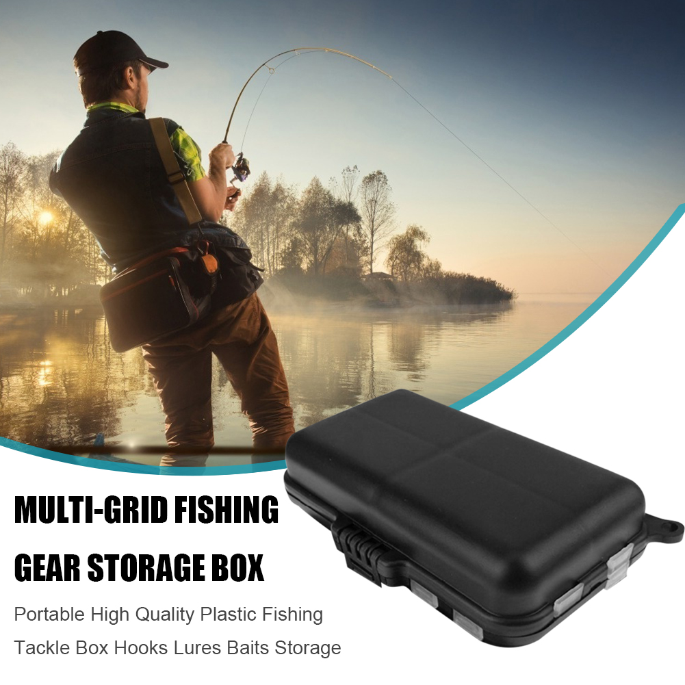 Caja de aparejos de pesca con múltiples ranuras, caja de almacenamiento, contenedor, equipo de pesca de plástico