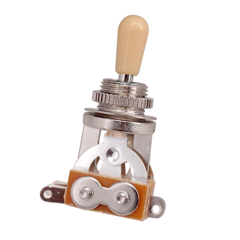 thumbnail image 4 of Selector de guitarra Interruptor de pastilla Palanca de 3 vías con tapa de punta ( ) Amarillo plateado, 4 of 8
