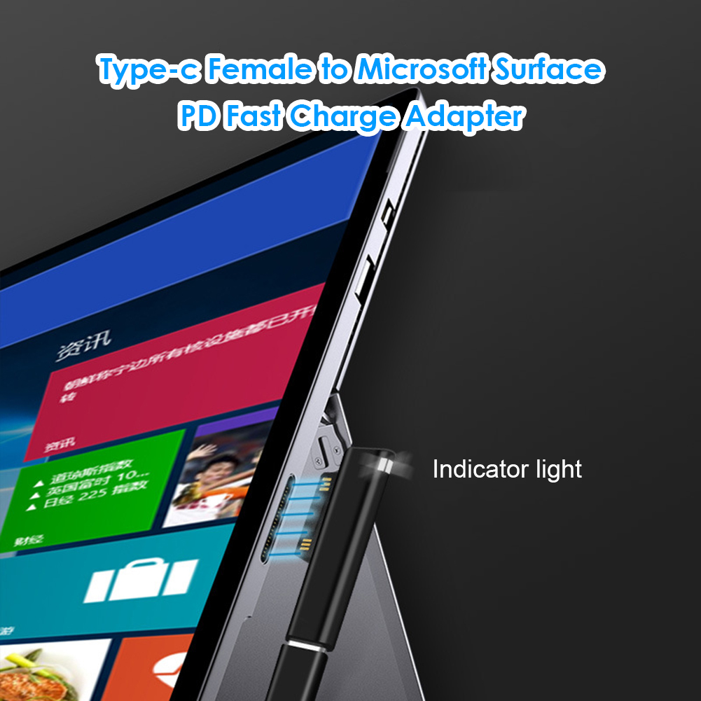 Chargeur USB-C Rapide pour Microsoft Surface Pro 3 4 5 6