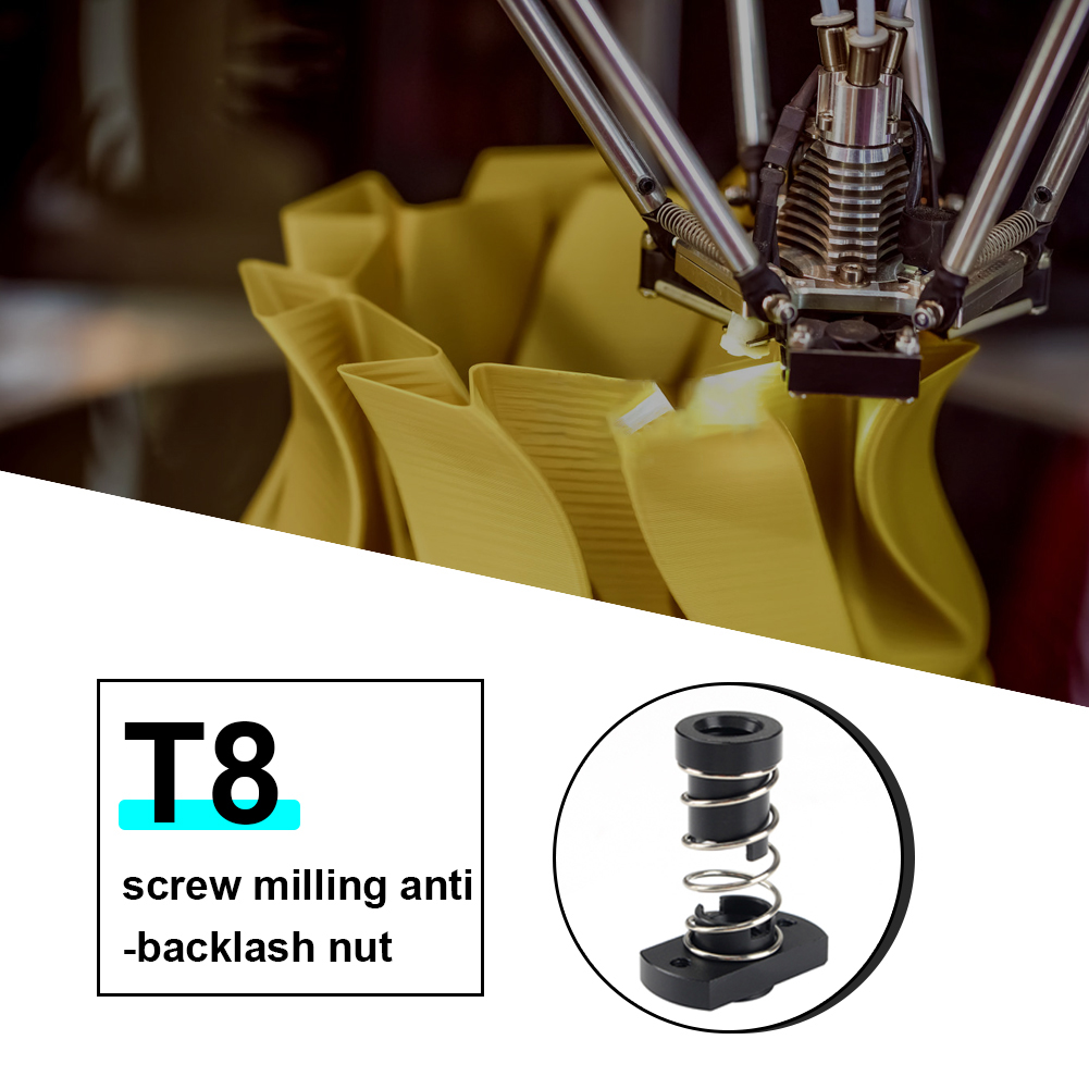 Tuercas de tornillo de avance T8 POM para impresora 3D, varilla roscada de 2mm/4mm/8mm