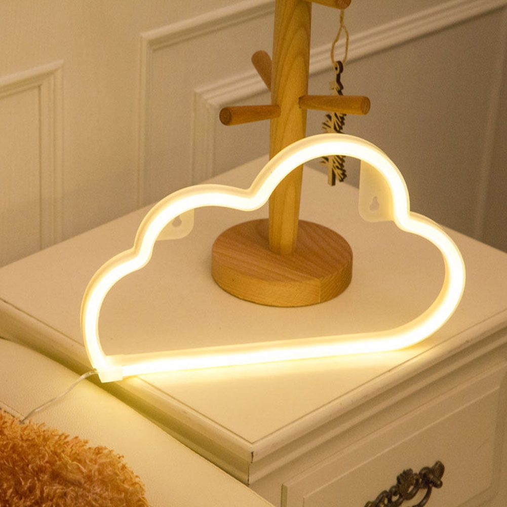 thumbnail image 3 of LED-Neon-Tischleuchte USB-batteriebetriebene Cartoon-Wolkenschild-Kinderzimmer-Wandleuchte, 3 of 9