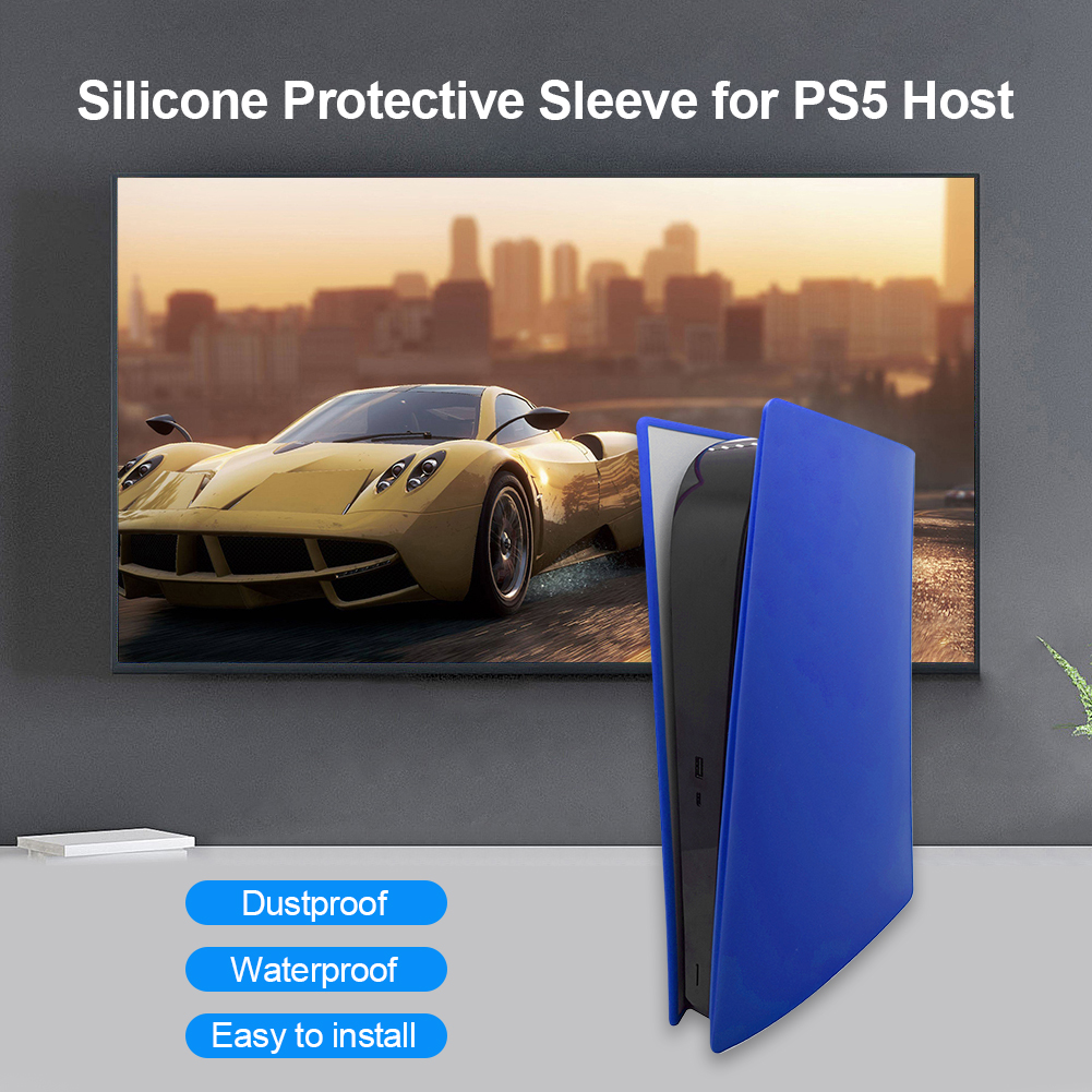 thumbnail image 4 of Carcasa para PS5 Ehuebsd Funda protectora de silicona a prueba de polvo Azul, 4 of 9