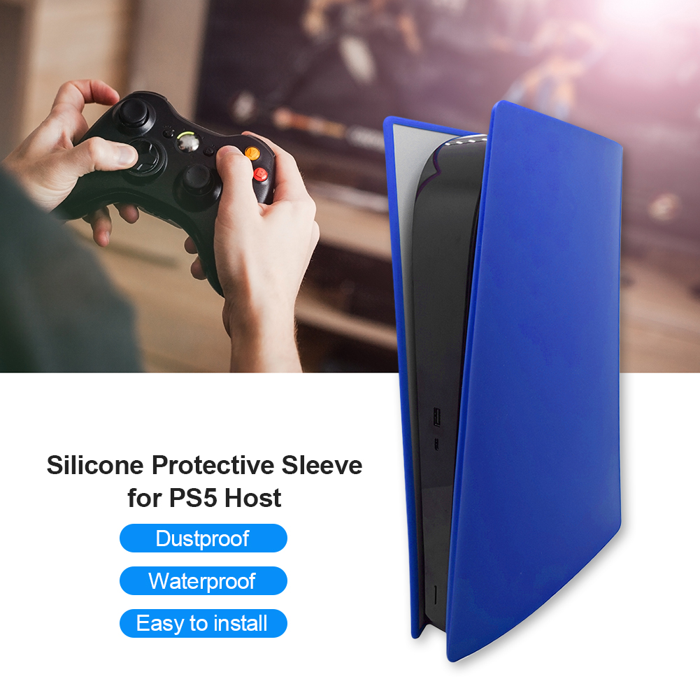 thumbnail image 5 of Carcasa para PS5 Ehuebsd Funda protectora de silicona a prueba de polvo Azul, 5 of 9