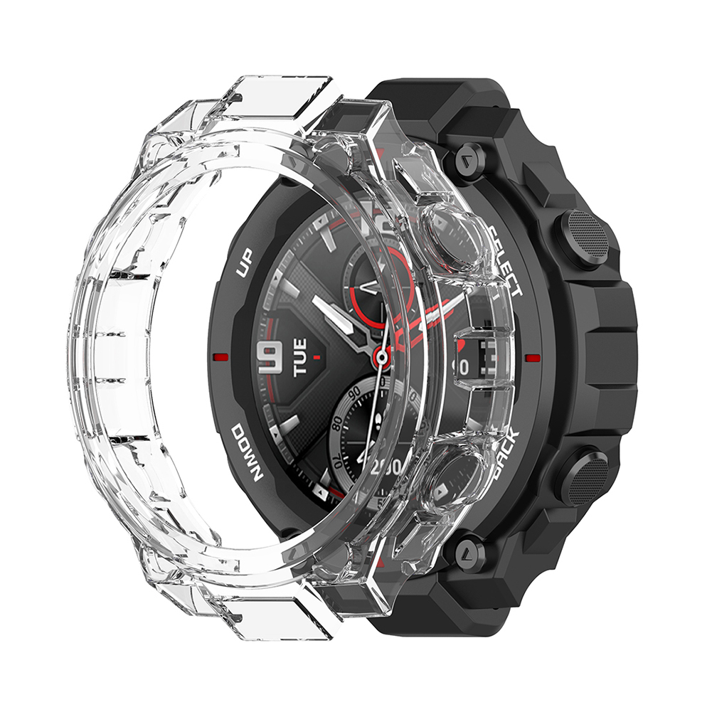 HOMTERN Fundas Para AMAZFIT T-Rex Ultra, Funda De Silicona Flexible, A Prueba De Golpes, A Prueba De Arañazos, Accesorios Para Reloj Inteligente AMAZFIT T-Rex Ultra, Solo Color Negro