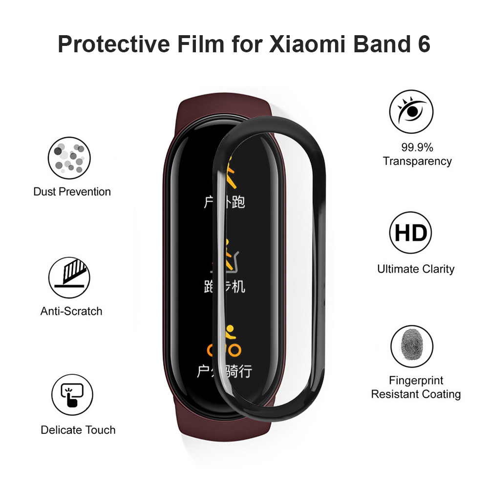 thumbnail image 5 of Películas protectoras 2x para Mi Band 6 Ehuebsd Pantalla de reloj inteligente compuesta 3D, 5 of 7