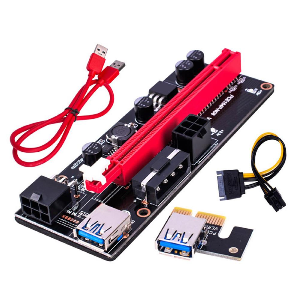 thumbnail image 3 of Tarjeta elevadora PCI Express Cable USB 3.0 Adaptador PCI-E 1X a 16X para minería GPU, 3 of 6