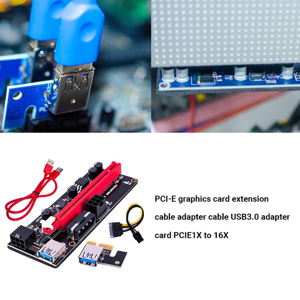 thumbnail image 5 of Tarjeta elevadora PCI Express Cable USB 3.0 Adaptador PCI-E 1X a 16X para minería GPU, 5 of 6