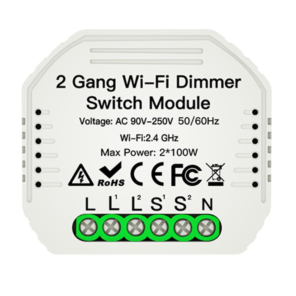 thumbnail image 3 of Módulo de atenuación WiFi DIY de 2 bandas Smart Life/Tuya APP interruptor de luz de 2 vías remoto, 3 of 6