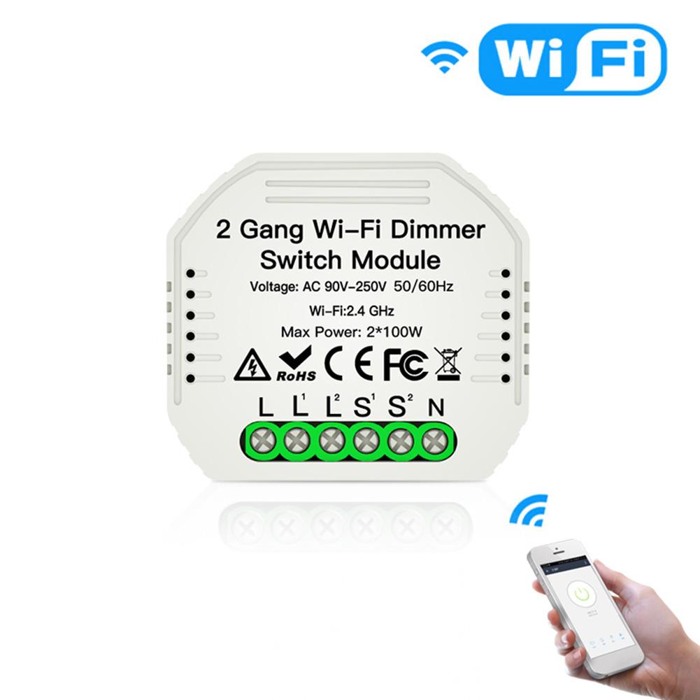 thumbnail image 1 of Módulo de atenuación WiFi DIY de 2 bandas Smart Life/Tuya APP interruptor de luz de 2 vías remoto, 1 of 6