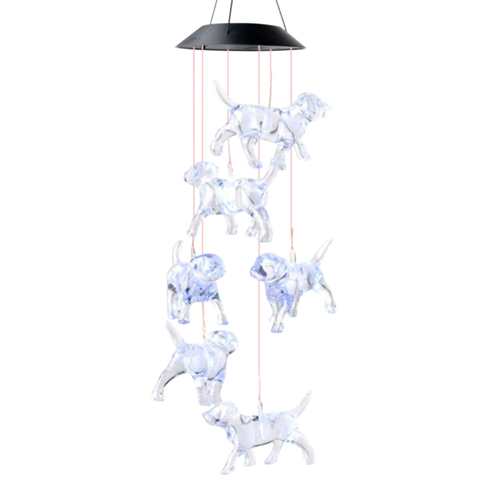 thumbnail image 5 of Campanas de viento solares LED, campanas de viento colgantes para vallas, ventanas, puertas, patio, jardín, 5 of 7