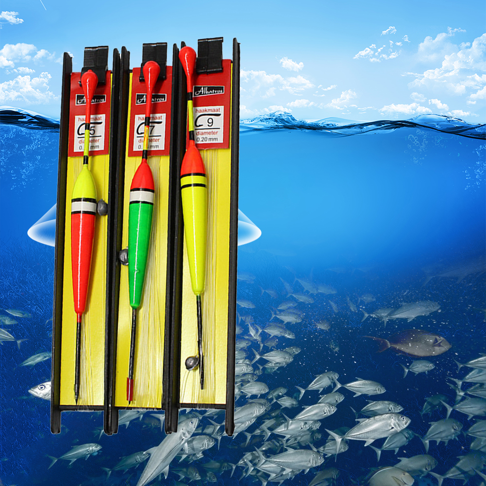 thumbnail image 3 of Kits de línea de corcho de pesca Flotador de boya de anzuelo (tipo recto) 3 piezas, 3 of 7