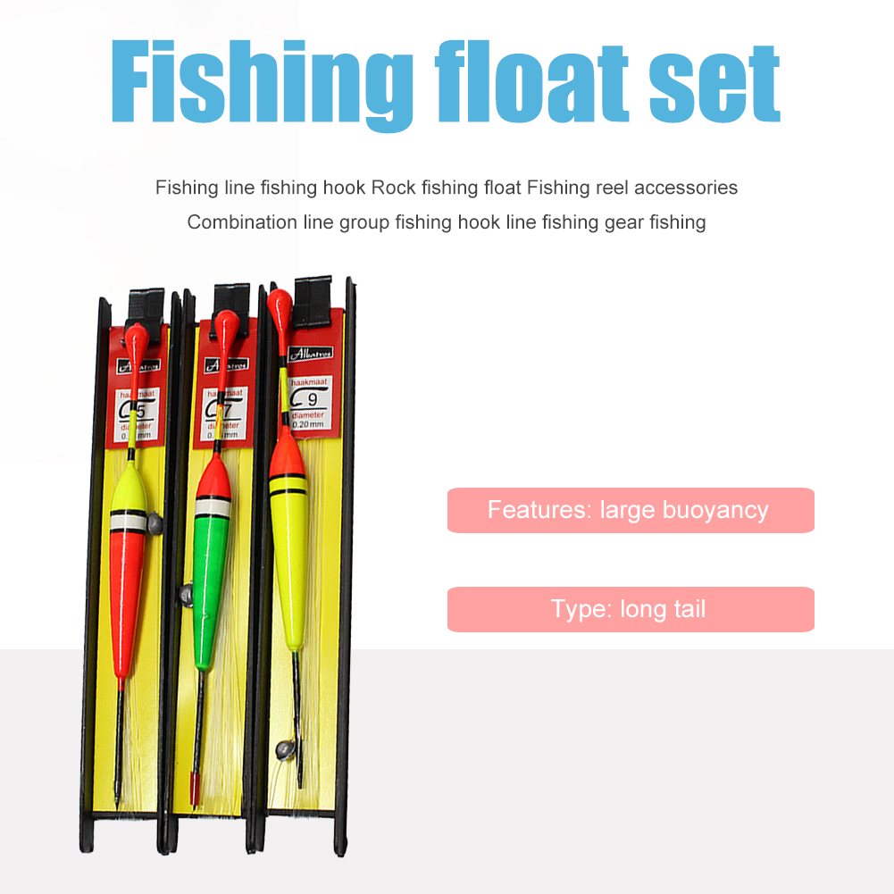 thumbnail image 5 of Kits de línea de corcho de pesca Flotador de boya de anzuelo (tipo recto) 3 piezas, 5 of 7