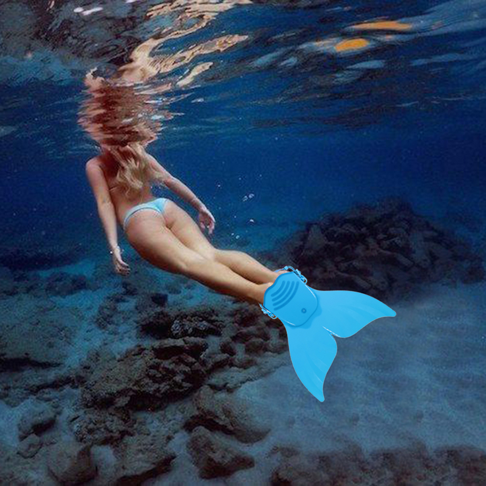thumbnail image 1 of Mermaid Flipper Niños Aletas de natación Whale Tail Flipper Equipo de natación (B), 1 of 8