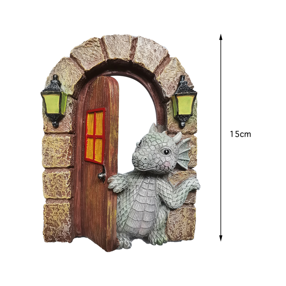 thumbnail image 5 of Dinosaurio Escalada Ventanas Escultura Jardín Dragón Apertura Puerta Estatua (B), 5 of 9