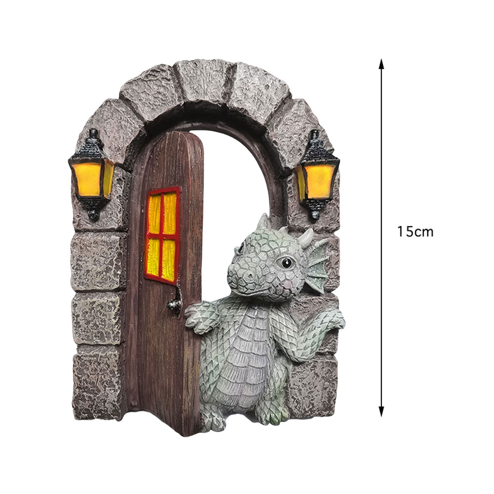 thumbnail image 2 of Dinosaurio Escalada Ventanas Escultura Jardín Dragón Apertura Puerta Estatua (B), 2 of 9