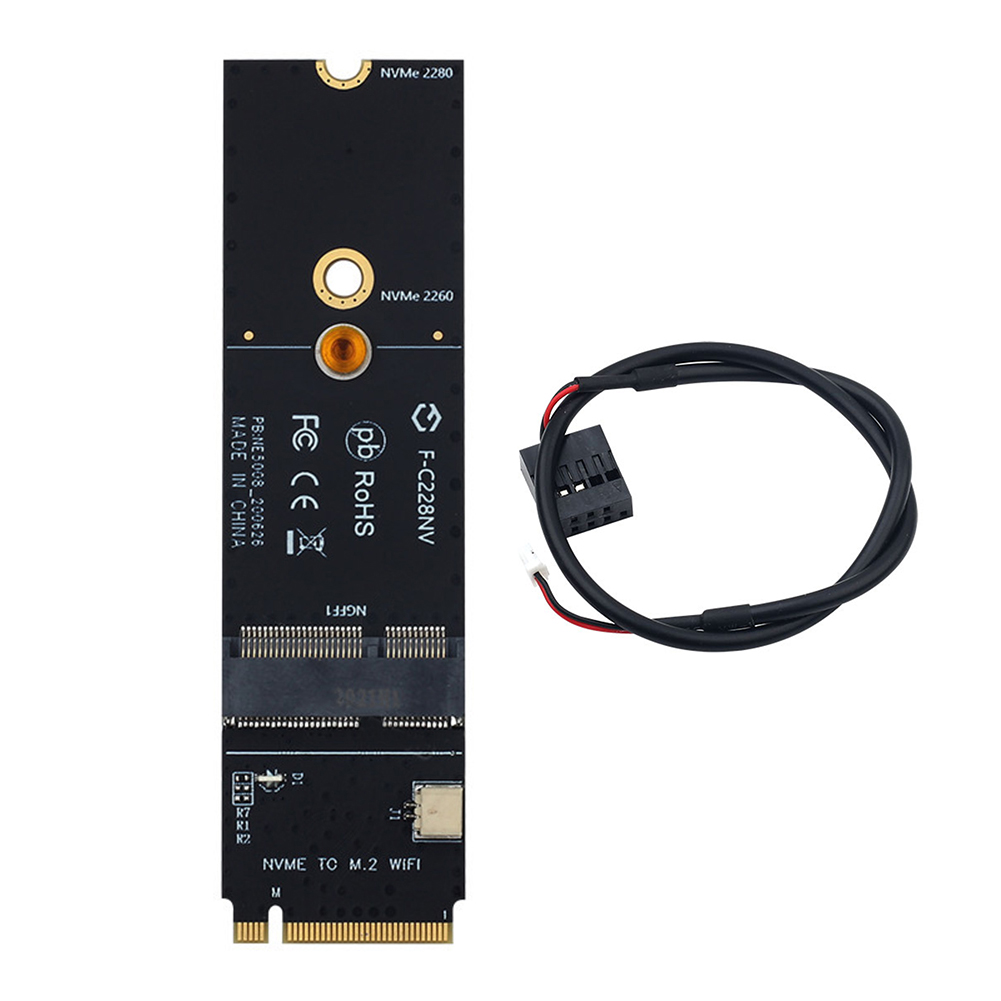 thumbnail image 3 of Tarjeta M.2 Key a A + E Key Slot PCIe WiFi Adaptador para AX200 9260AC, 3 of 7