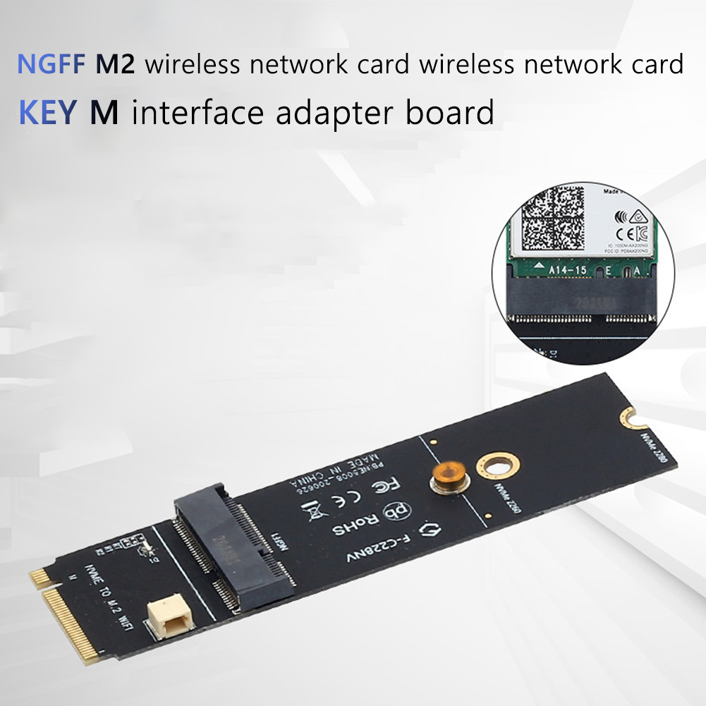 thumbnail image 4 of Tarjeta M.2 Key a A + E Key Slot PCIe WiFi Adaptador para AX200 9260AC, 4 of 7