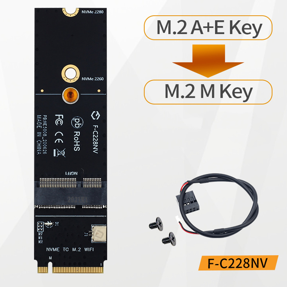 thumbnail image 5 of Tarjeta M.2 Key a A + E Key Slot PCIe WiFi Adaptador para AX200 9260AC, 5 of 7