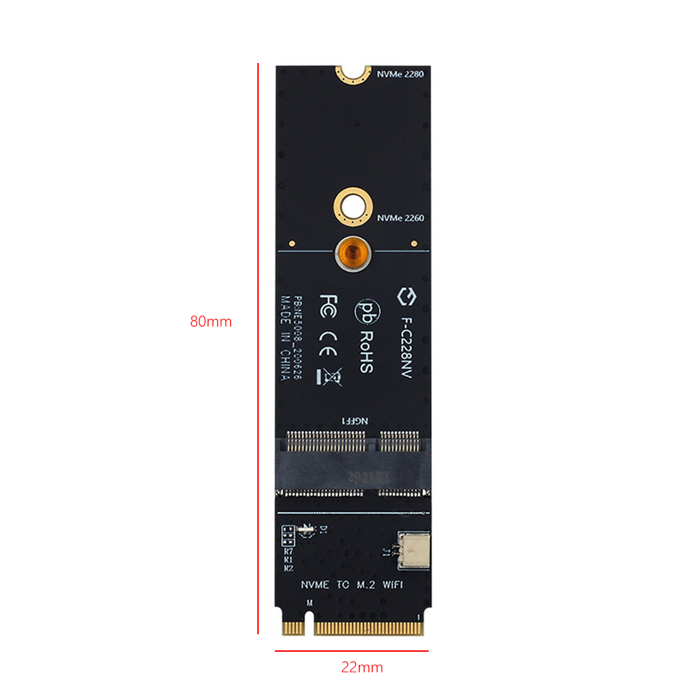 thumbnail image 2 of Tarjeta M.2 Key a A + E Key Slot PCIe WiFi Adaptador para AX200 9260AC, 2 of 7