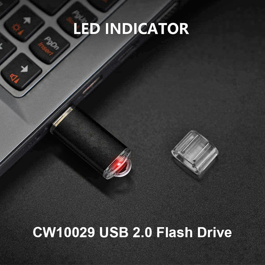 thumbnail image 1 of Unidad CW10029 Alta velocidad USB 2.0 Flash Clear Cap Thumb (2GB) Negro, 1 of 7
