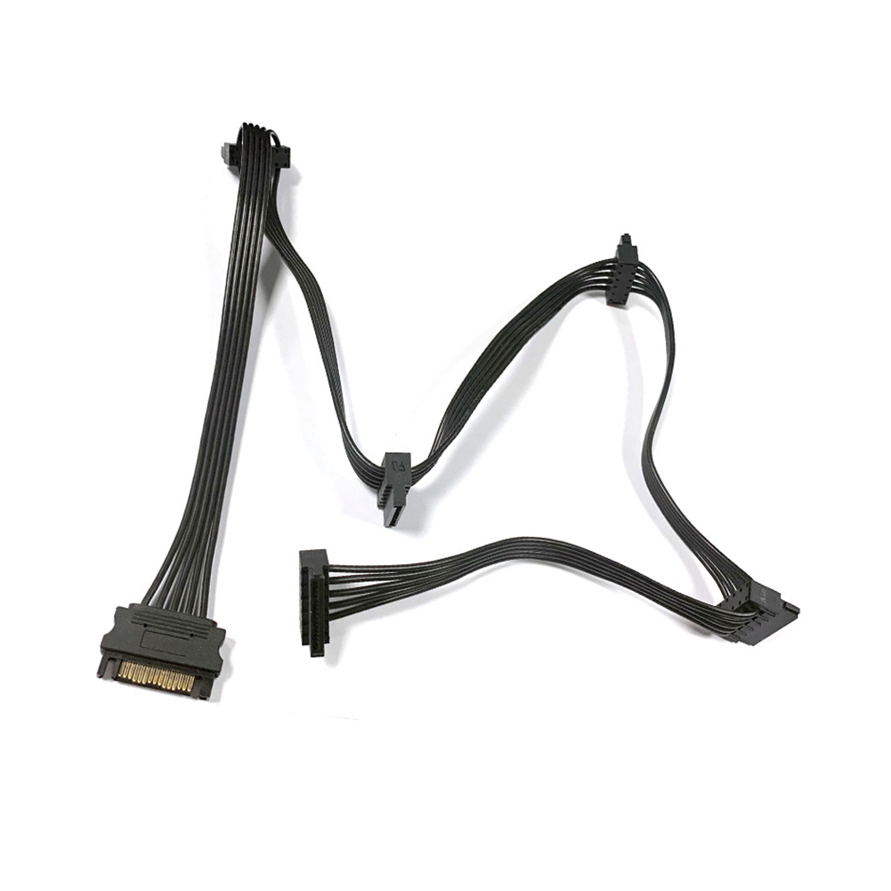 thumbnail image 3 of 1 divisor SATA de 15 pines a 5 cables de alimentación de disco duro para PC servidor, 3 of 7