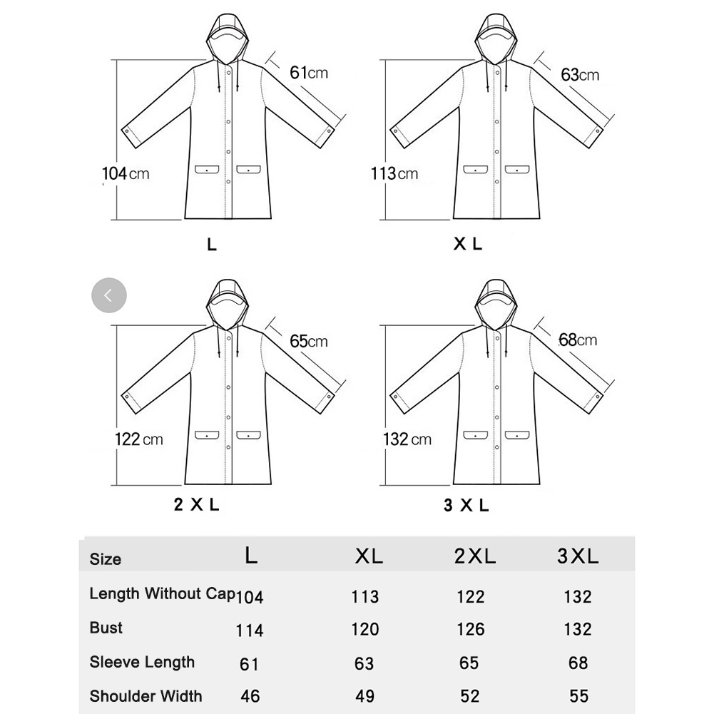 thumbnail image 2 of Chubasquero EVA Ehuebsd Poncho con capucha Impermeable para motocicleta, 2 of 9