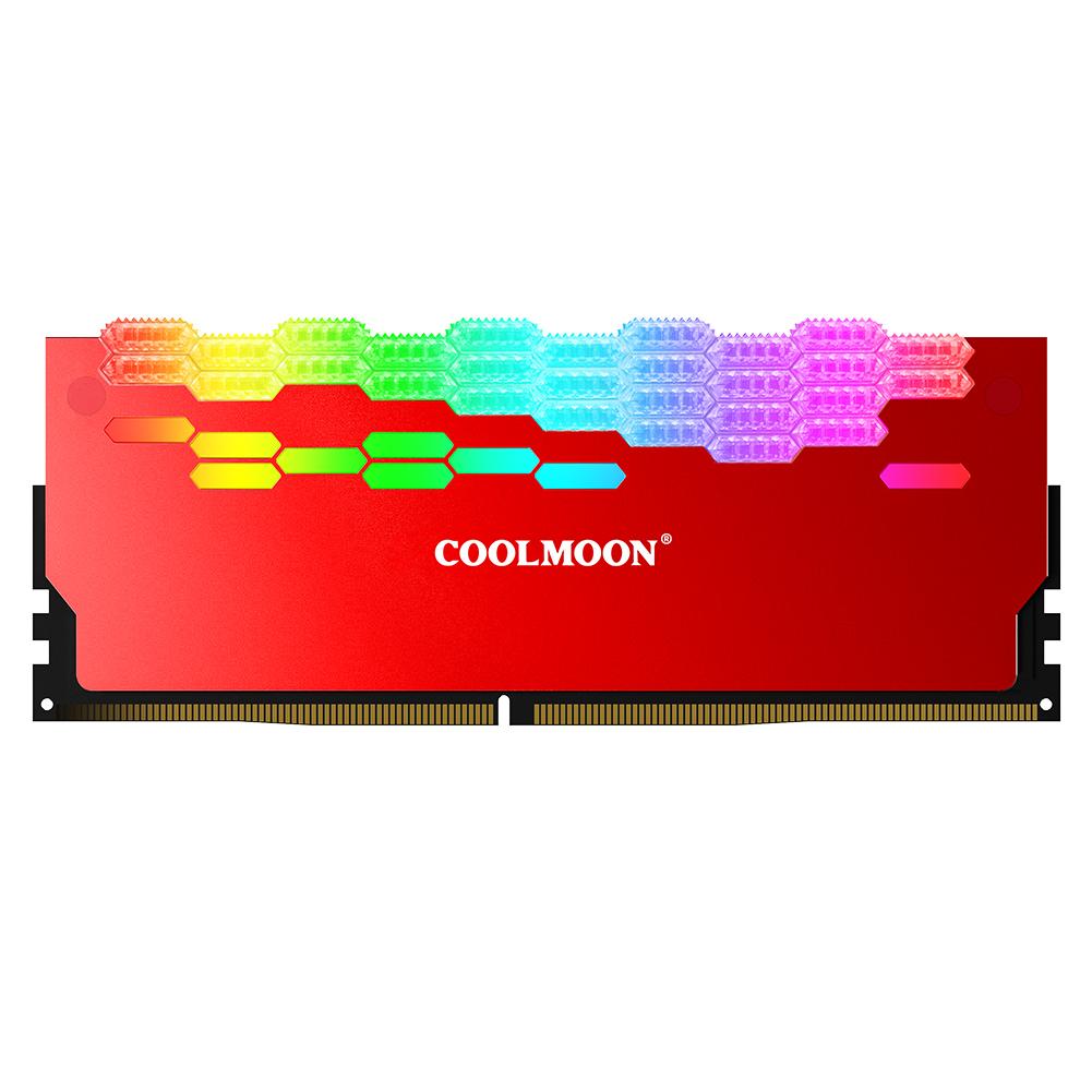 thumbnail image 1 of RA-2 RAM disipador de calor enfriador ARGB disipador de calor para PC (rojo), 1 of 2