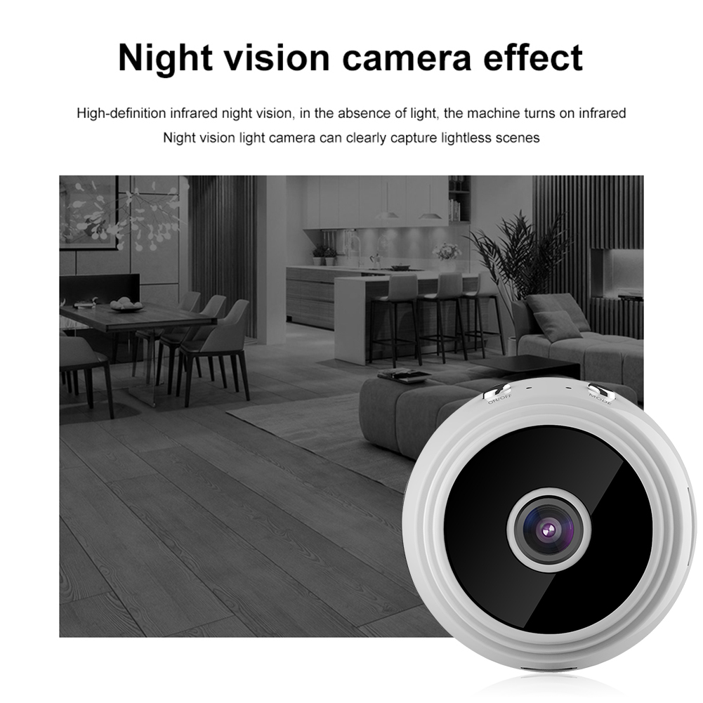 thumbnail image 1 of A9 Mini cámaras 720P HD visión nocturna WiFi videocámaras vigilancia bebé Monitor, 1 of 8