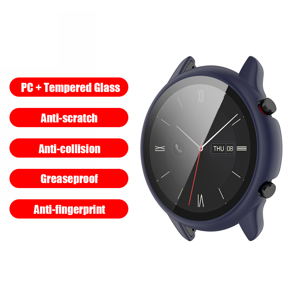 thumbnail image 5 of Funda de pantalla para reloj Amazfit GTR 2e/GTR 2 Ehuebsd Protector de cubierta completa azul, 5 of 6