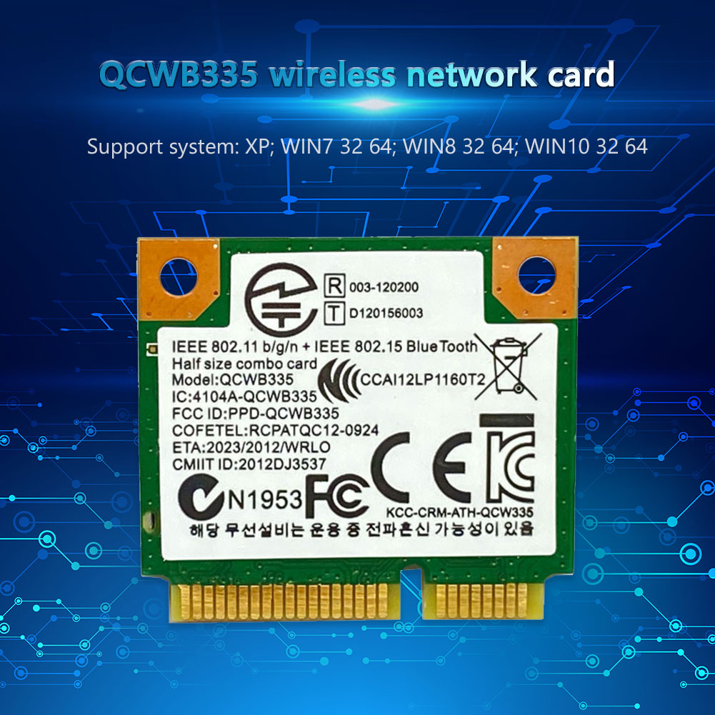 thumbnail image 5 of Tarjeta de red WiFi QCWB335 PCI-E 150Mbps compatible con Bluetooth 4,0 para ordenadores portátiles, 5 of 7
