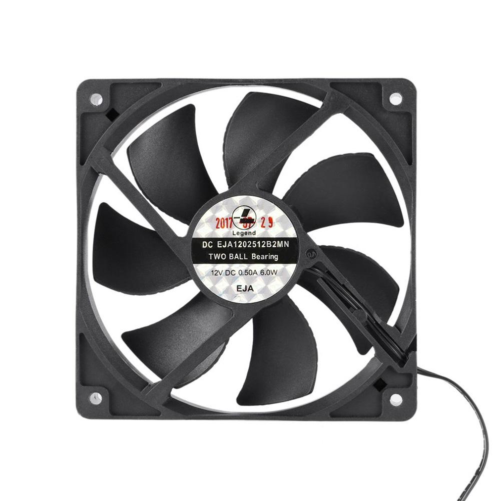 Radiador de caja de PC de gran volumen de aire, ventilador de chasis de escritorio de alta velocidad de 12cm y 4 pines