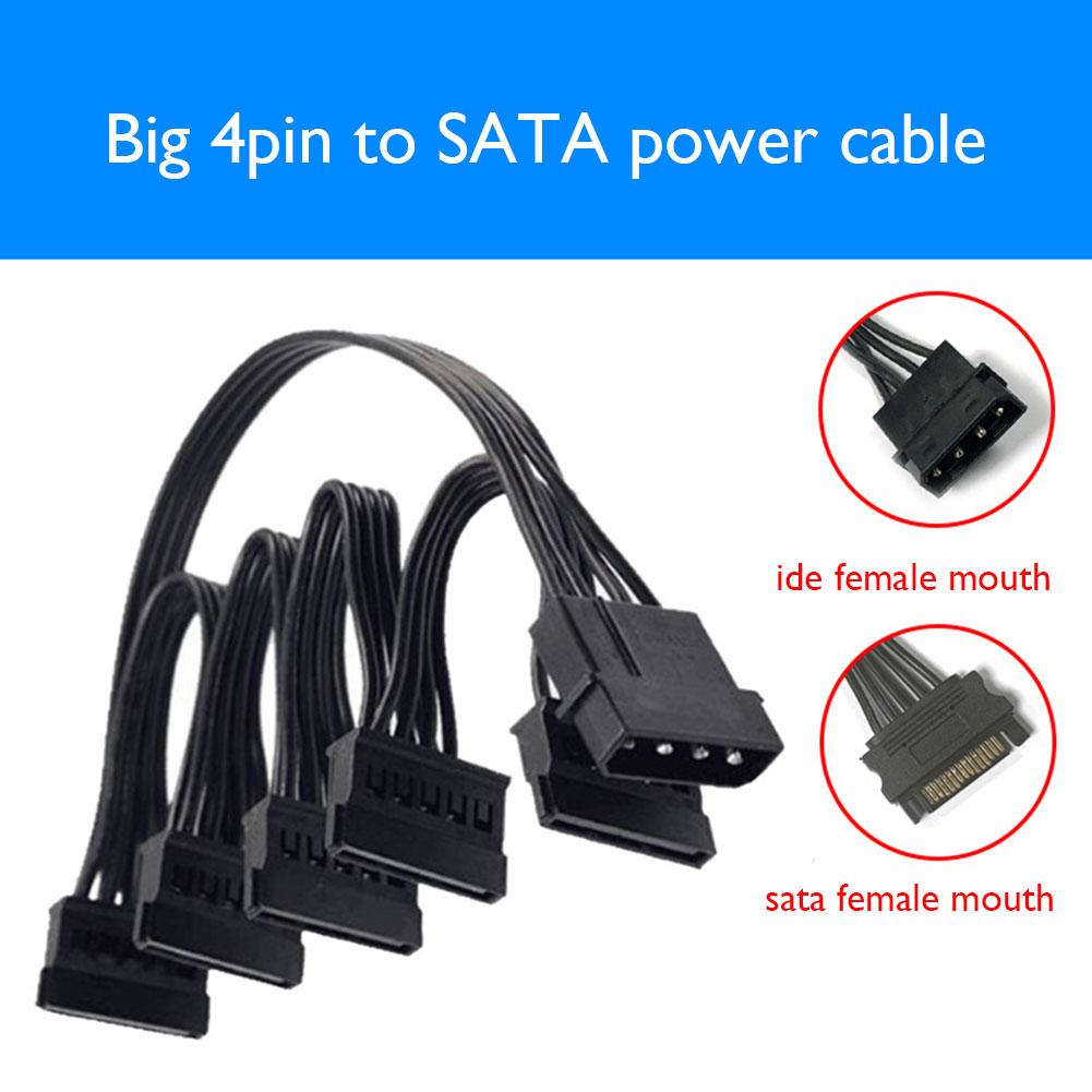 thumbnail image 4 of Cable divisor de fuente de alimentación para disco duro 5Molex, 4 pines, 1 a 5 SATA, 15 pines, 78cm, 4 of 5