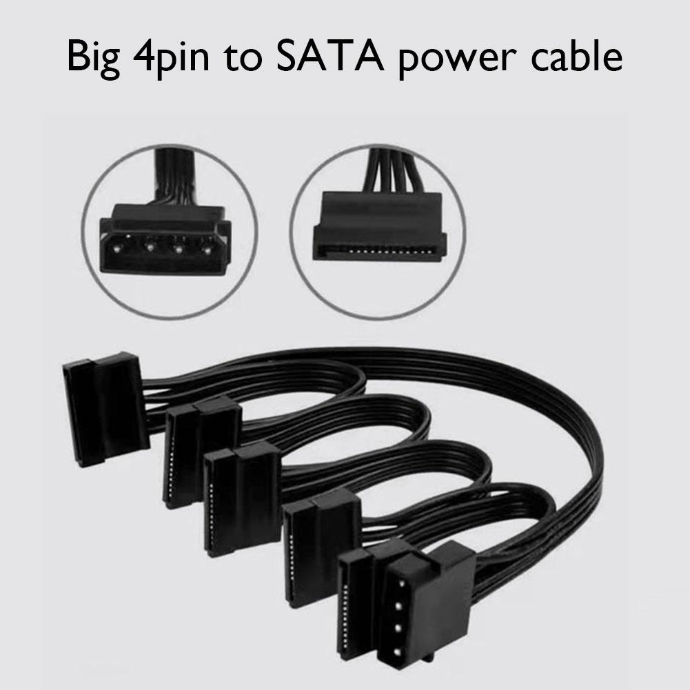 thumbnail image 5 of Cable divisor de fuente de alimentación para disco duro 5Molex, 4 pines, 1 a 5 SATA, 15 pines, 78cm, 5 of 5