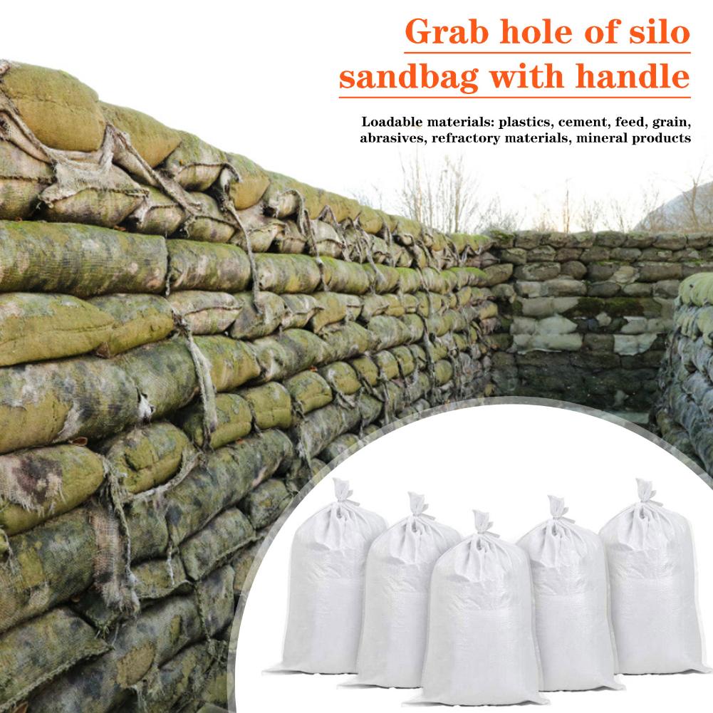 thumbnail image 4 of Bolsos de arena resistentes del polipropileno polivinílico vacío blanco de los sacos de arena para las inundaciones, 4 of 9