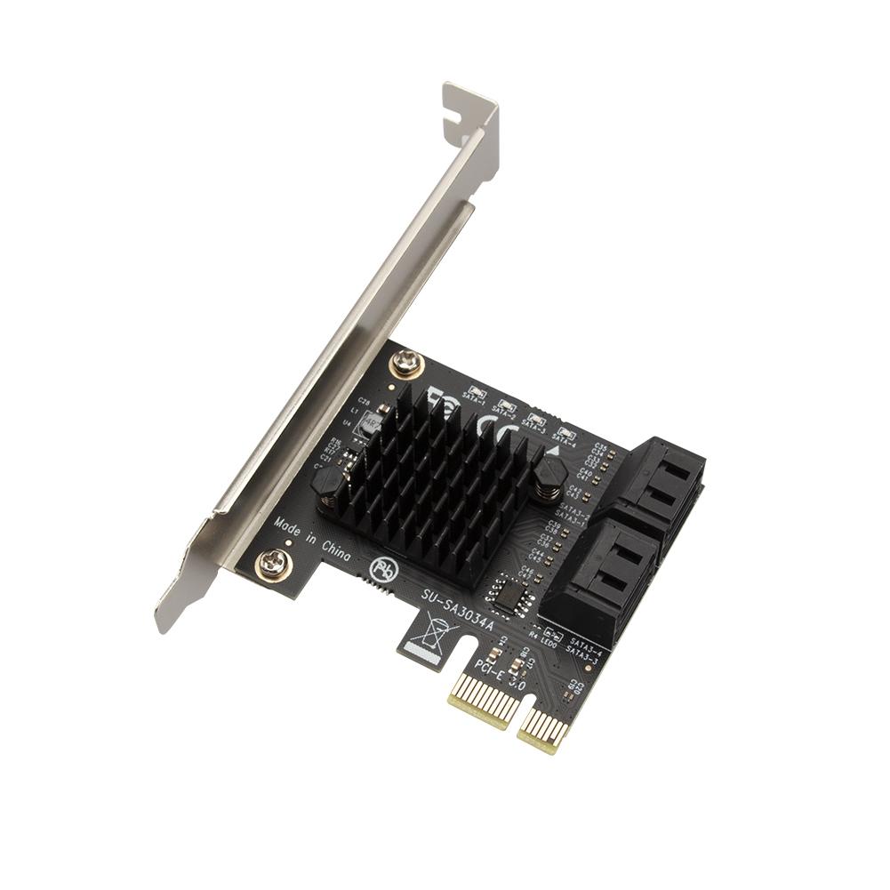 thumbnail image 3 of Adaptador SATA PCIe 4 Puertos SATA III a Tarjeta de Expansión PCI Express 3.0 X1, 3 of 5
